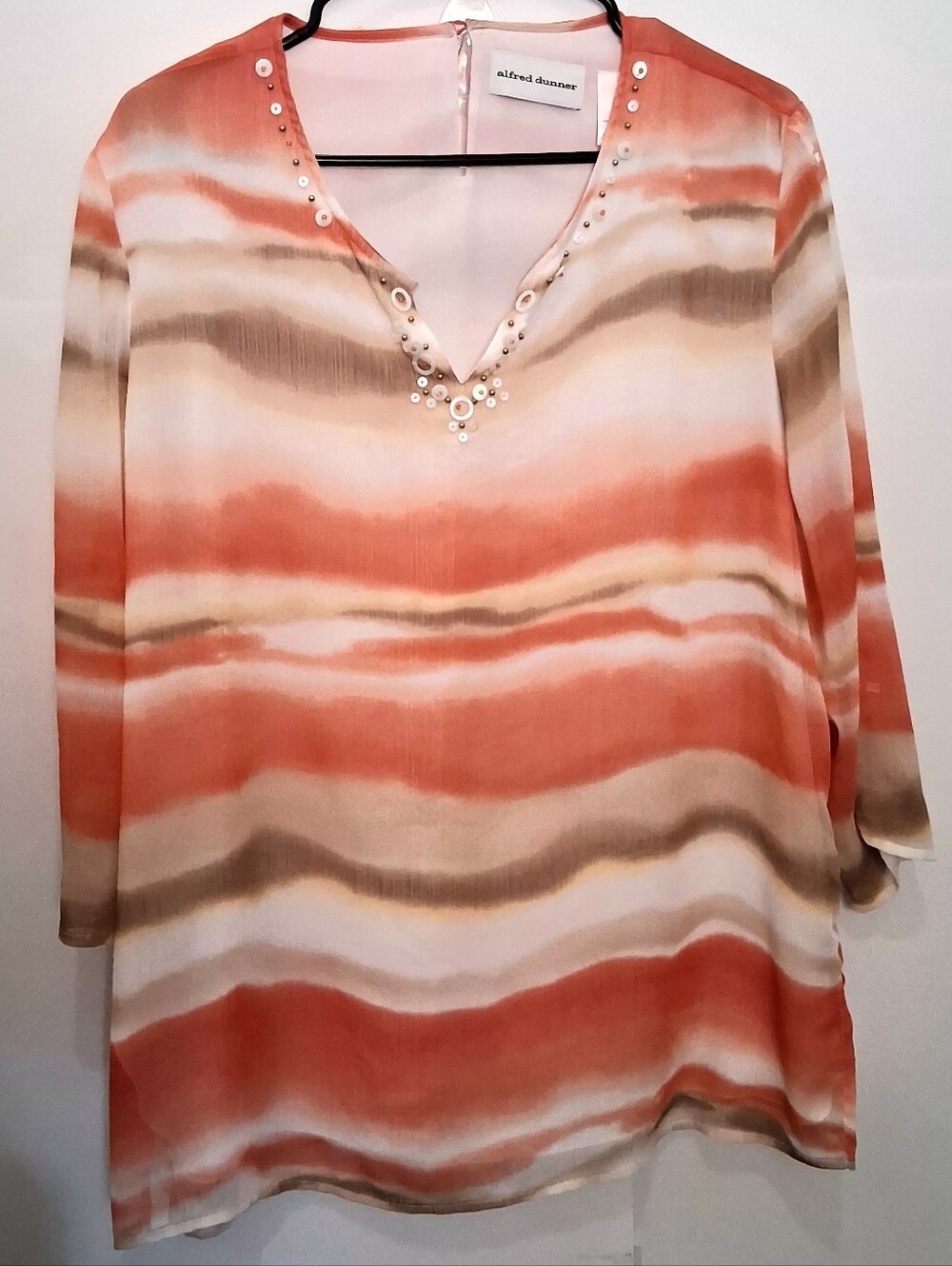 Alfred Dunner Coral with Grommet Accent Size 16